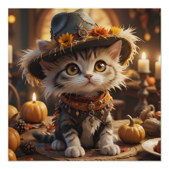 Thanksgiving Kitten 02 Poster (Front)