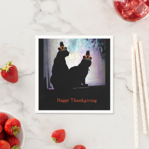 Thanksgiving Kitties Napkin