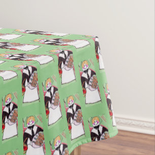 THANKSGIVING LADY PILGRIM table cloth