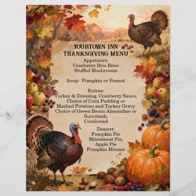 Thanksgiving Landscape Letterhead (Front)