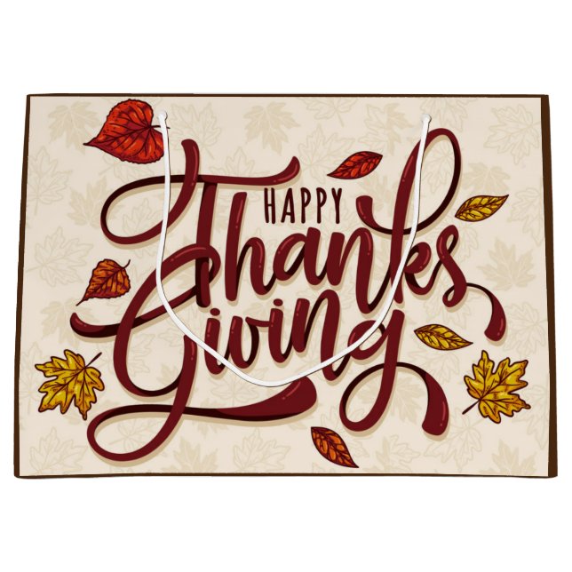 Thanksgiving Large Gift Bag (Front)