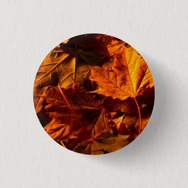 Thanksgiving Leaves 1 Inch Round Button (Front)