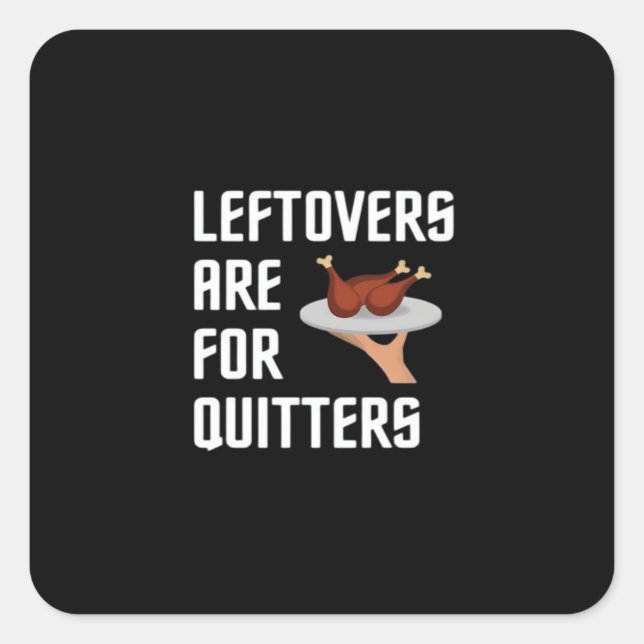 Thanksgiving Leftovers Classic Vintage Style Square Sticker (Front)