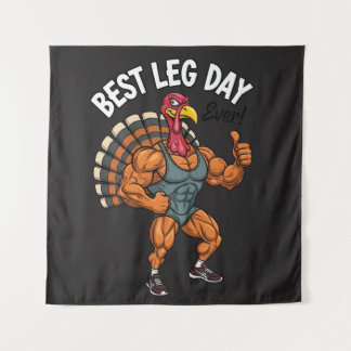 Thanksgiving Leg Day Tapestry