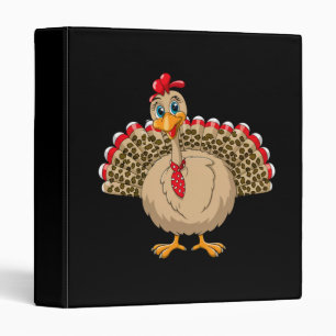 Thanksgiving Leopard Turkey Thanksgiving Autumn  Binder