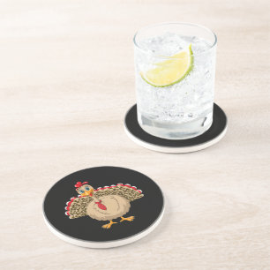 Thanksgiving Leopard Turkey Thanksgiving Autumn  Coaster