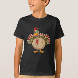 Thanksgiving Leopard Turkey Thanksgiving Autumn T-Shirt