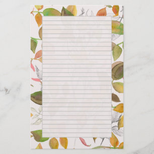 Thanksgiving Letters Autumn Leaves Fall Colours  Stationery