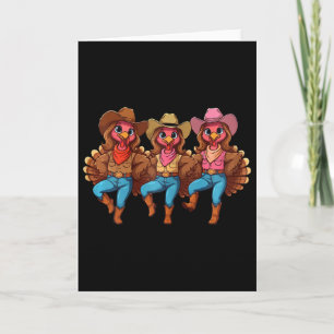 Thanksgiving Line Dance Matching Family Group Turk Card