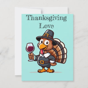 Thanksgiving Love turkey fun  Holiday Card