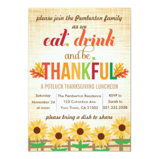 thanksgiving invitation card