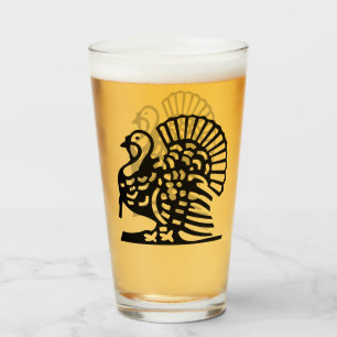 THANKSGIVING MAJESTIC TURKEY GLASS