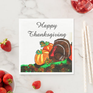 THANKSGIVING MAJESTIC TURKEY NAPKIN