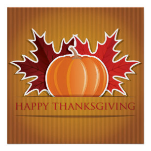 Thanksgiving maple and pumpkin poster