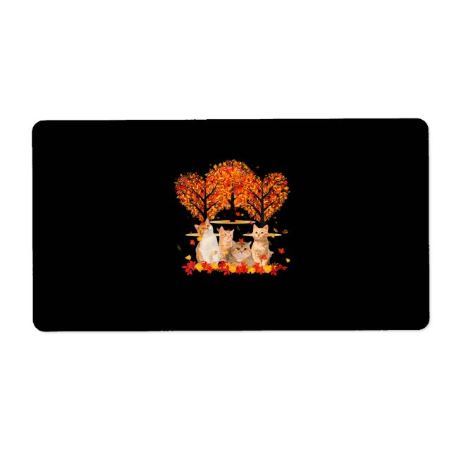 Thanksgiving Maple Cat Heart Shape Tree Leaf (Front)