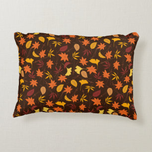 Thanksgiving Maple Fall Pattern Accent Pillow