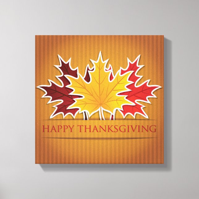 Thanksgiving maple leaf canvas print (Front)
