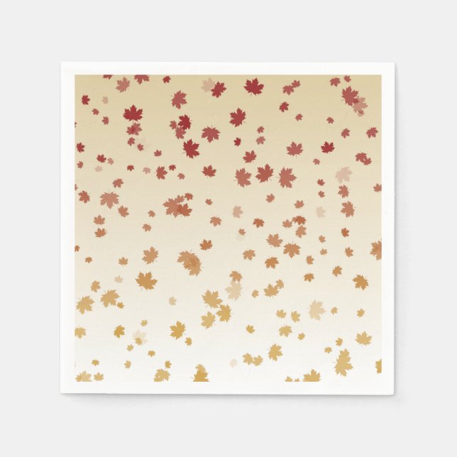 Thanksgiving Maple Leaves Napkin (Front)