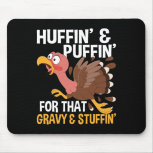 Thanksgiving Marathon Running Turkey Fall Autumn H Mouse Pad