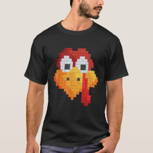 Thanksgiving Master Builder turkey face Kid Buildi T-Shirt