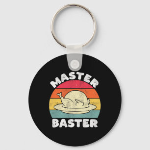 Thanksgiving Master Byster Funny Turkey Day Fall M Keychain