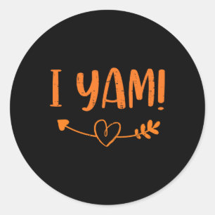 Thanksgiving Matching Couple She's My Sweet Potato Classic Round Sticker
