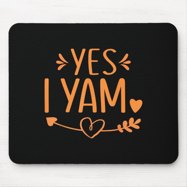 Thanksgiving Matching Couples Outfit Sweet Tato Ye Mouse Pad (Front)