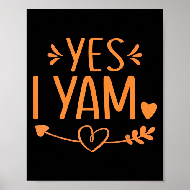 Thanksgiving Matching Couples Outfit Sweet Tato Ye Poster (Front)