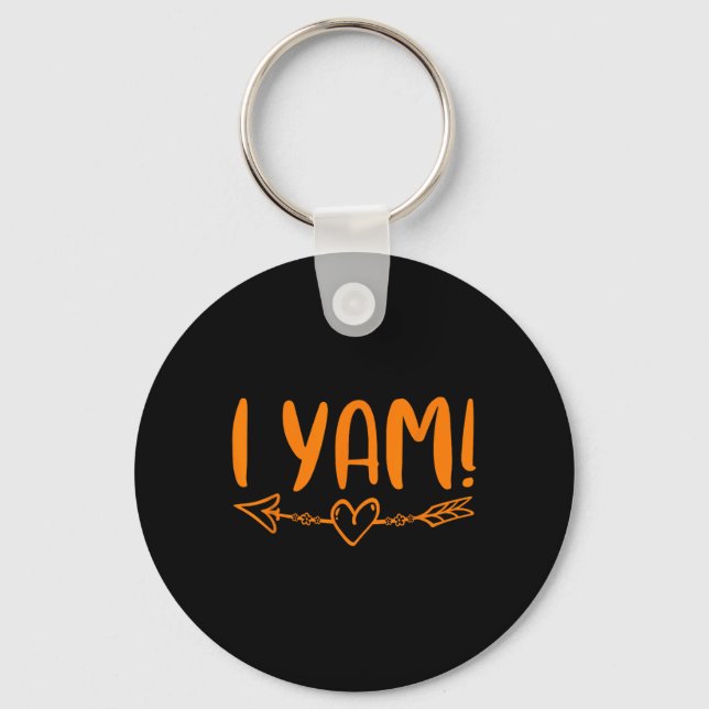 Thanksgiving Matching Couples She's My Sweet Potat Keychain (Front)