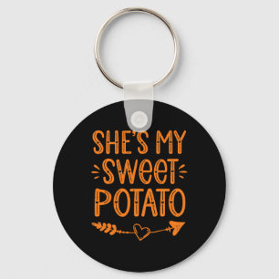 Thanksgiving Matching Couples She's My Sweet Potat Keychain