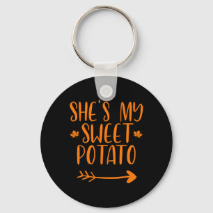 Thanksgiving Matching Couples She's My Sweet Potat Keychain