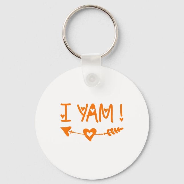 Thanksgiving Matching Couples Shes My Sweet Potato Keychain (Front)