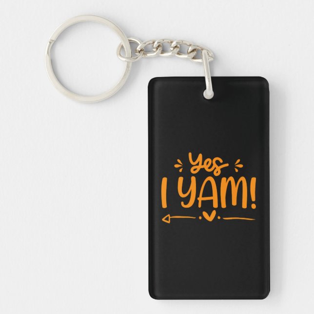 Thanksgiving Matching She's My Sweet Potato I Yam Keychain (Front)