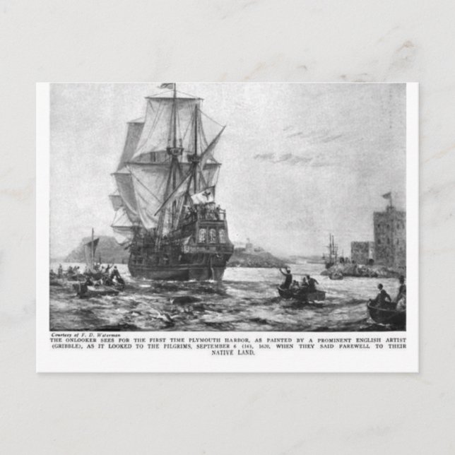 Thanksgiving Mayflower Ship ( Postcard ) (Front)