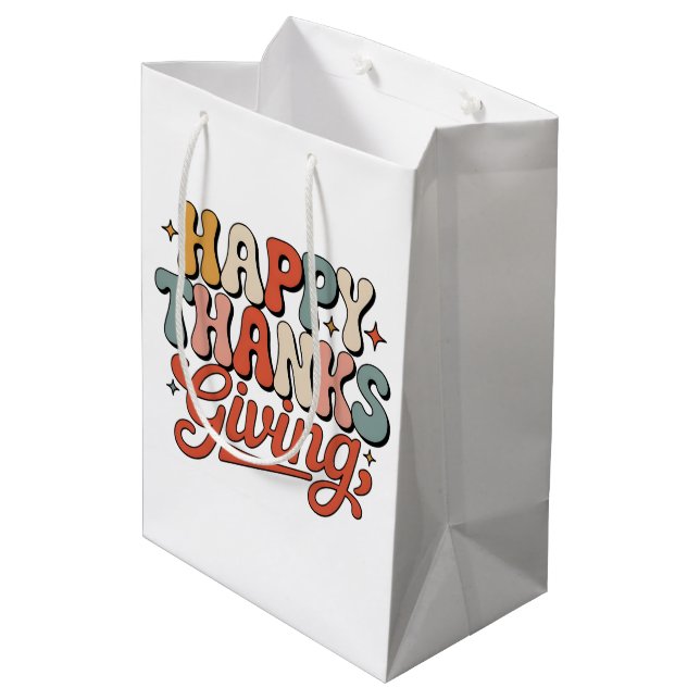 THANKSGIVING MEDIUM GIFT BAG (Back Angled)