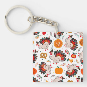 Thanksgiving Meme I Am Happy Because I Am Grateful Keychain