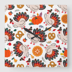 Thanksgiving Meme Thanksgiving Is The Meal Square Wall Clock