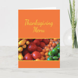 Thanksgiving Menu Card