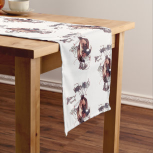 THANKSGIVING MICE STEAL TURKEY SHORT TABLE RUNNER