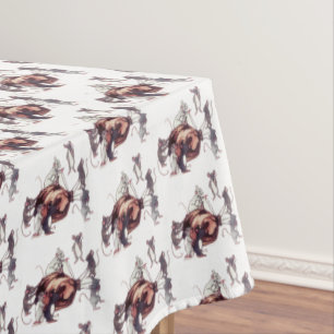 THANKSGIVING MICE STEAL TURKEY   TABLECLOTH