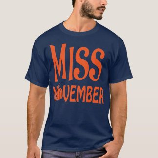 Thanksgiving Miss November Pumpkin T-Shirt
