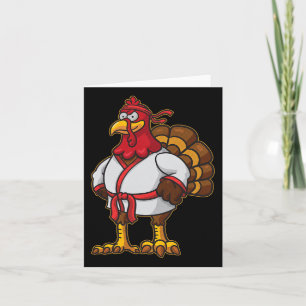 Thanksgiving Mma Kickboxing Judo Karate Gobble Pla Card
