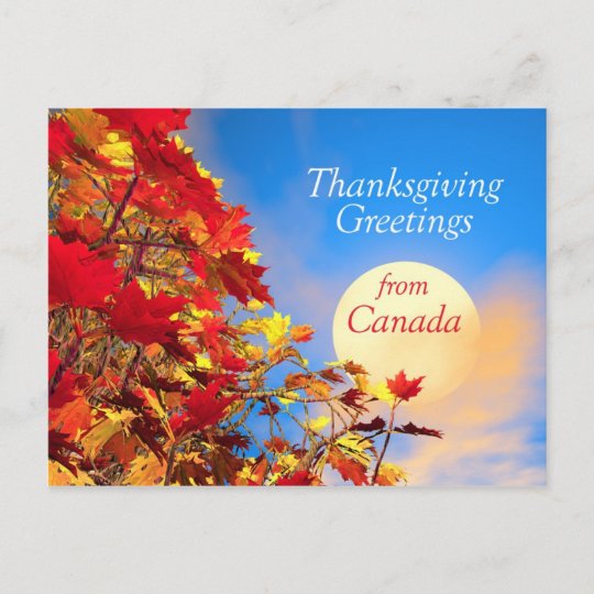 Thanksgiving Morning from Canada Holiday Postcard | Zazzle.ca