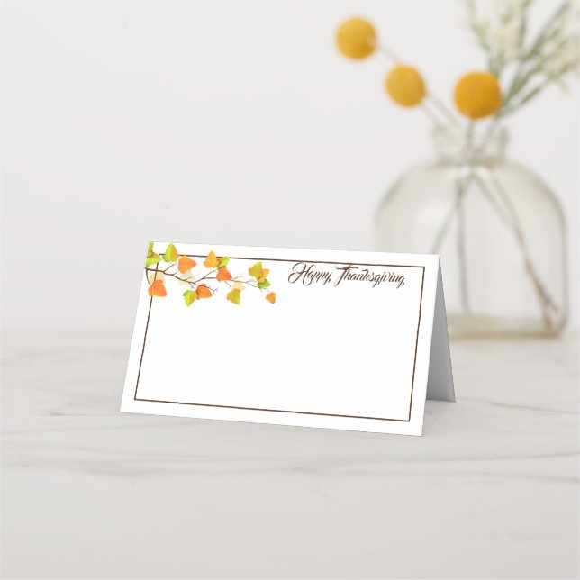 Thanksgiving Name Place Card (Front)