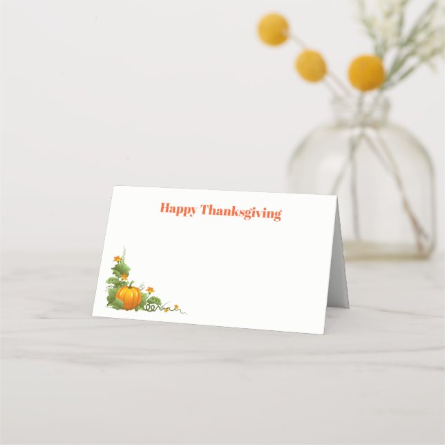 Thanksgiving Name Place Card (Front)