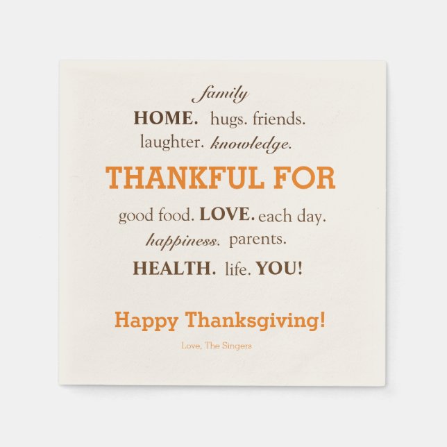 Thanksgiving napkins (Front)
