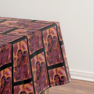 THANKSGIVING NATIVE AMERICAN BOY tablecloth