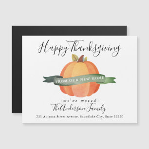 Thanksgiving New Home Citrouille Moving Faire-part