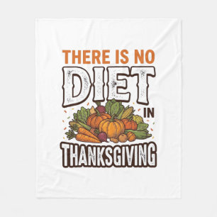Thanksgiving No Diet Vintage Vegetable Holiday Des Fleece Blanket