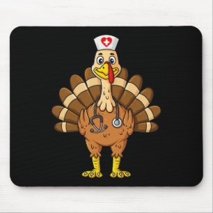 Thanksgiving Nurse Turkey Scrub Fun Nursing Mouse Pad